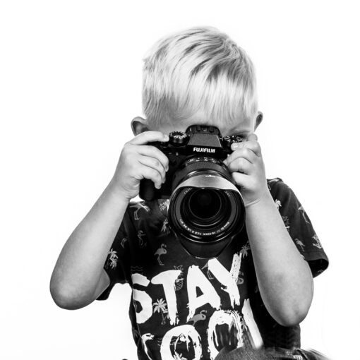 Kind als fotograaf, kids op de foto